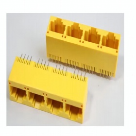 52A 1X4 8P8C PCB JACK W/O SHIELD TOP ENTRY,ROUND PIN